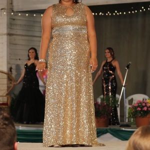 Pageant dress golden glam